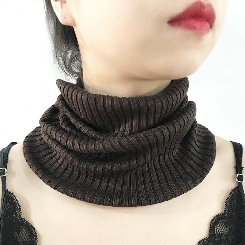 Jesienno-zimowy szalik z jedwabiu i kaszmiru dla mężczyzn i kobiet, ciepły, dzianinowy, wiatroodporny, zakładany przez głowę, osłona szyi, wełniany szalik