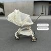 Full Coverage Fly Net for Strollers Lace Trim Design Easy Installation Polyester Fabric Baby Pram Cart Sleeve