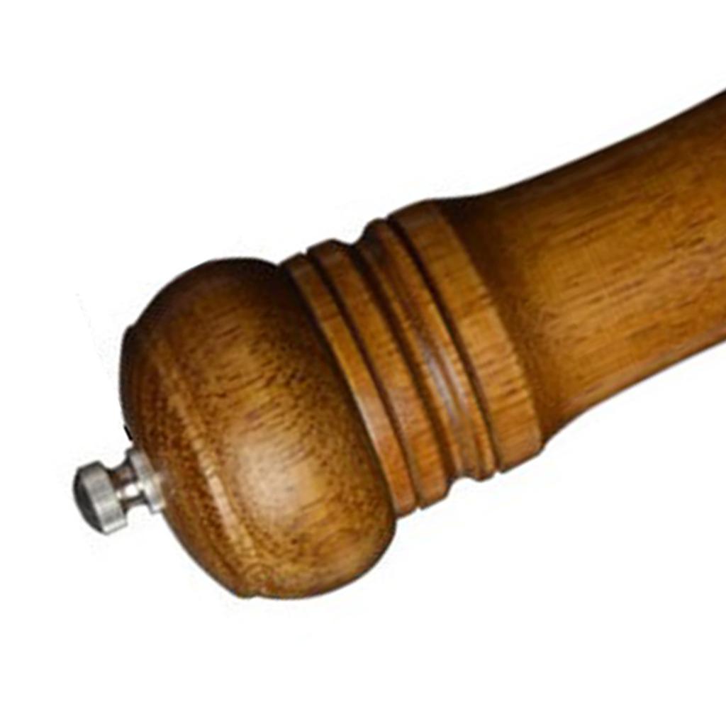 Pepper Mill Grinder Wood Hand Operated for Spices Multifunctional Ceramic Core Retro Color 8in