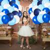 Blue White Balloons Birthday Party 30cm Large Strong Durable 100 Pcs