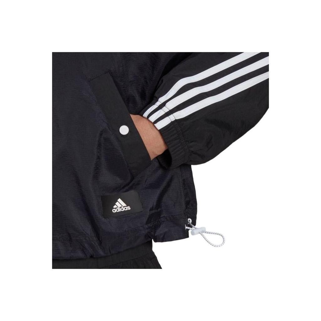 adidas Women's Future Icons 3-Stripes Woven Hooded Track Jacket Black HA0812