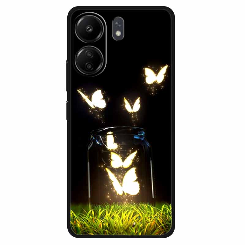 Funda For Xiaomi Poco C65 Case Soft Lion Wolf Black Shockproof Back Cover for Poco C65 C 65 Soft Case Poco C65 Cool Soft Bumper
