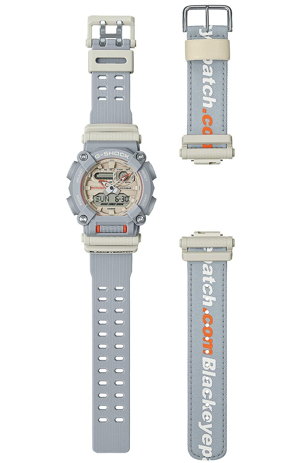 

Casio Модель-колаборація BlackEyePatch Сірий годинник G-Shock, GA-900BEP-8AJR, Чоловічий,
