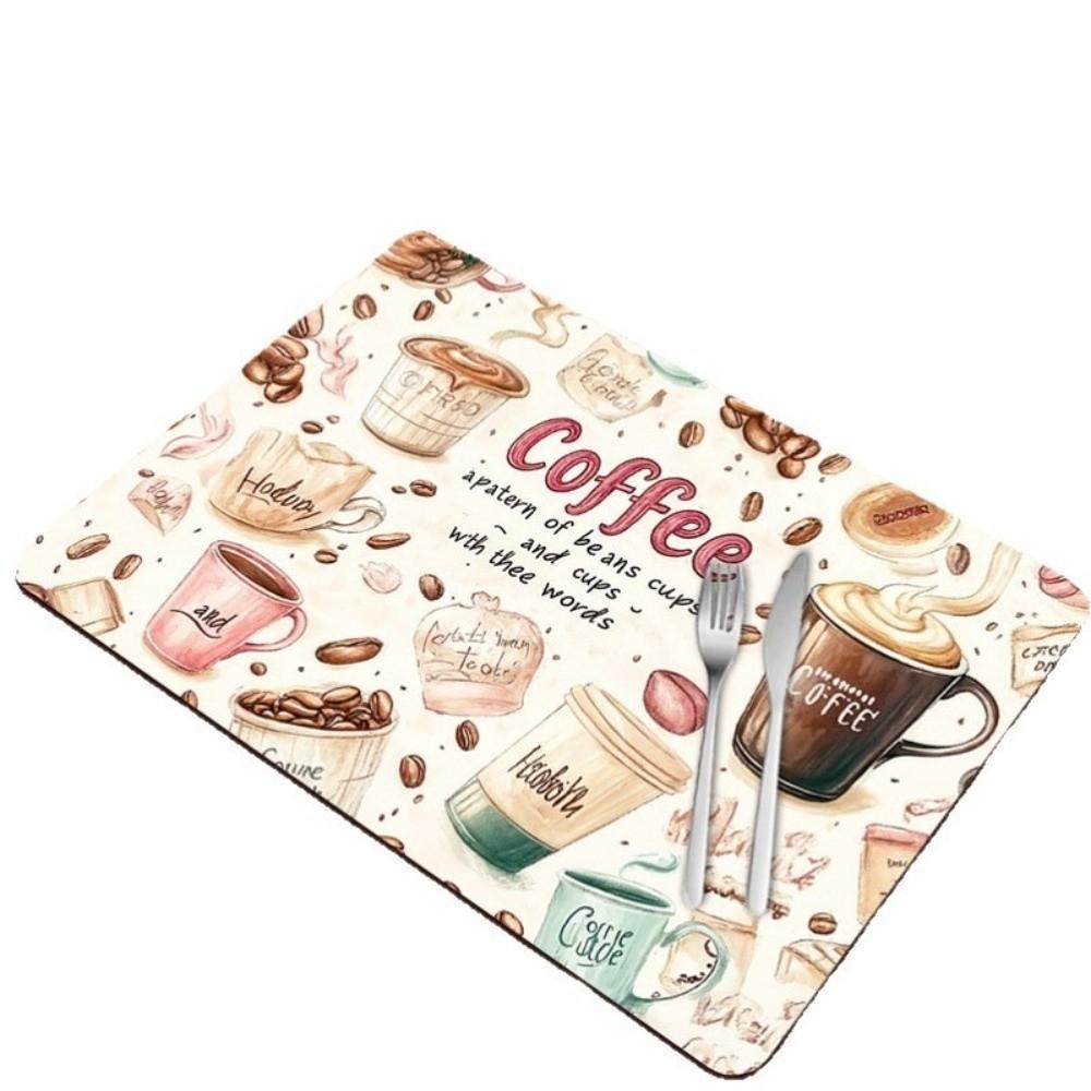 Waterproof Coffee Machine Mat Quick Dry Dish Drying Mats Placemat Kitchen Coffee Table Counters