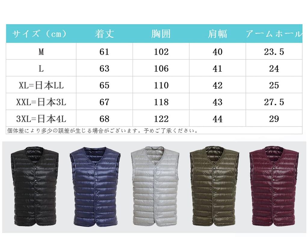 Bvaeocl Down Inner Down Vest with Includes Storage BV49 Men's Vest, Stand-Up Collar, Lightweight, Warm, Ultralight, Pouch, (JP, Alphabet, M,