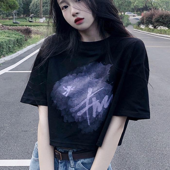 Age-reducing short-sleeved t-shirt short-sleeved t-shirt women's summer new round neck small fresh small top