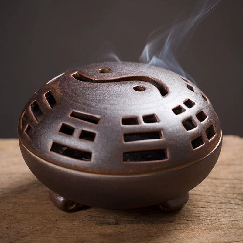 Taiji Stove Bagua Stove Hotel Living Room Decoration Creative Home Indoor Tea Ceremony Antique Ceramic Aroma Diffuser Zen Art