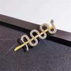 Fashion Hair Clip Snake Headpieces with Rhinestones And Alloy Designs Hair Accessories For Elegant Hairstyles