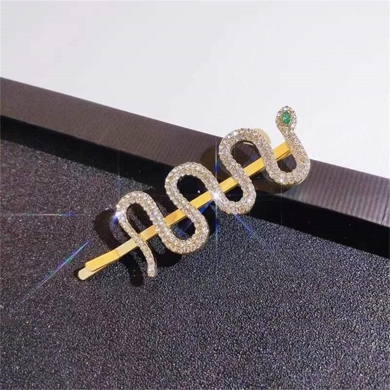 Fashion Hair Clip Snake Headpieces with Rhinestones And Alloy Designs Hair Accessories For Elegant Hairstyles
