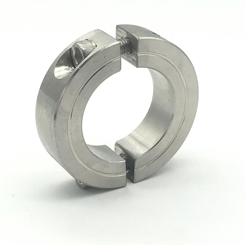 Collier de Serrage pour Arbre Type Divisé en Acier Inoxydable Ensemble de Serrage pour Roulement à Manchon Fixe Vis de Serrage Diamètre Intérieur de l'Arbre 3-100mm En Stock
