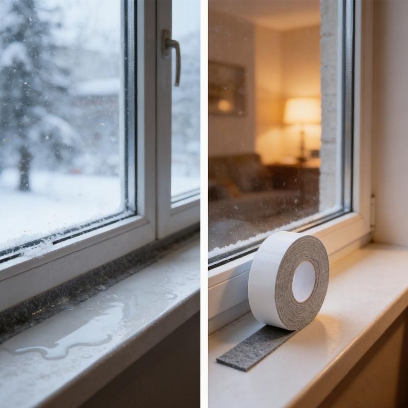 3 Roll Thick Felts And Nonwoven Fabric Window Absorbent Strips Adhesive Absorbing Tape For Preventing Condensation Damage