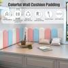 4PCS 20x40cm Nordic Style Bedroom Head Board Self-adhesive Tatami Stickers Kid Anti-collision Headboard Home Decor Wall Panels
