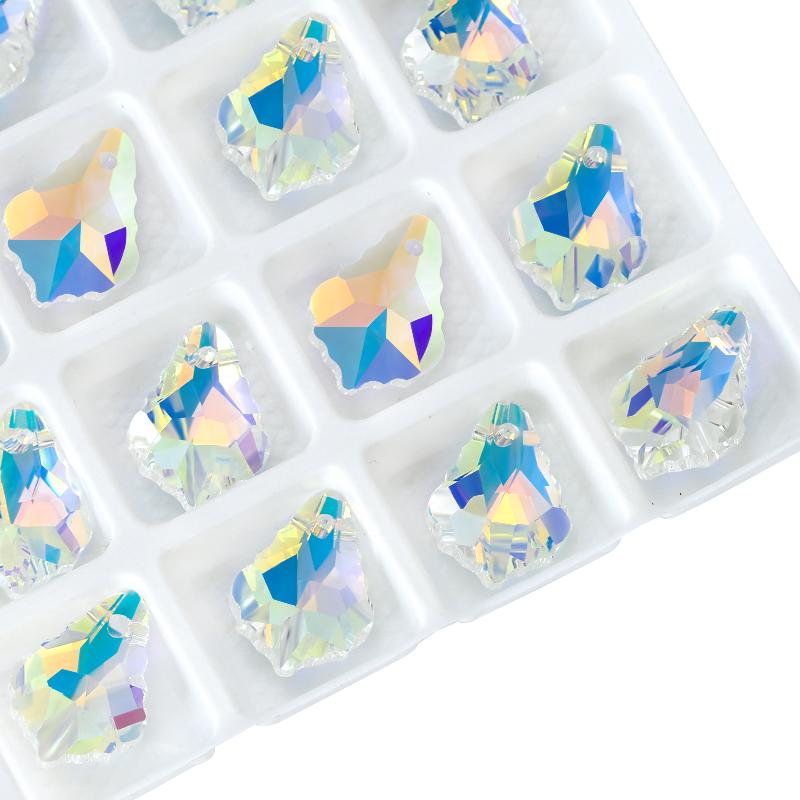12Pcs Austria Crystal Pendant Loose Rhinestone Beads Charms Glass Jewelry Gems Stones for DIY Necklace Jewelry Making 11Styles