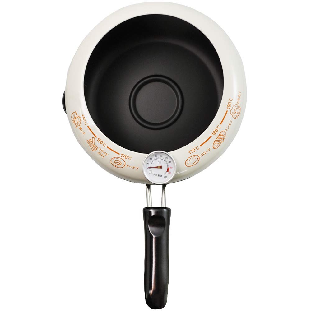 Kai Tempura with Thermometer One-Handed Pot, 20cm,