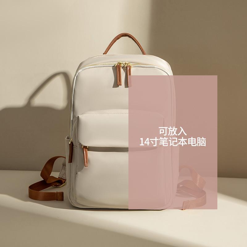 2026 Spring Summer Korean Style Casual Commuter Laptop Backpack for Women Oxford Cloth Large Capacity Travel Daypack Fits 15.6 Inch Notebook