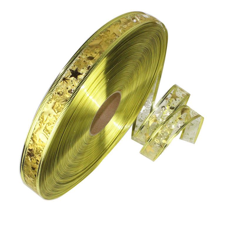 Versatile 100 Yard 2.5cm Wide Shimmering Ribbon In Red Blue Silver Gold Perfect For Holidays