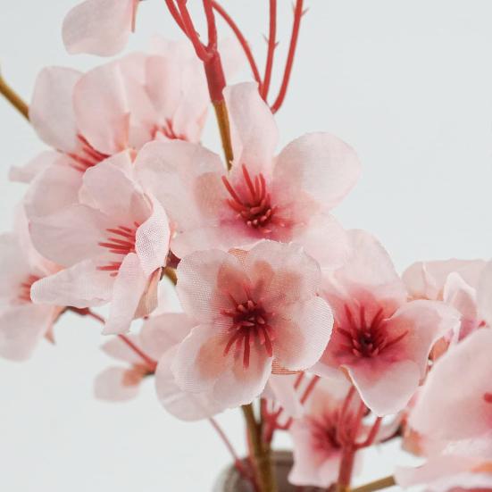 Artificial Peach Blossom Branches Decor No Withering Fake Flowers Silk Spring Faux Flowers Peach Bouquet for Home Living Room Bedroom