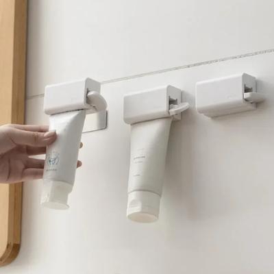 Zahnbürstenhalter Badezimmerzubehör Wand Zahnpastaquetscher Lazy Squeeze Zahnpastaklammer Badezimmer Zahnpastaregal