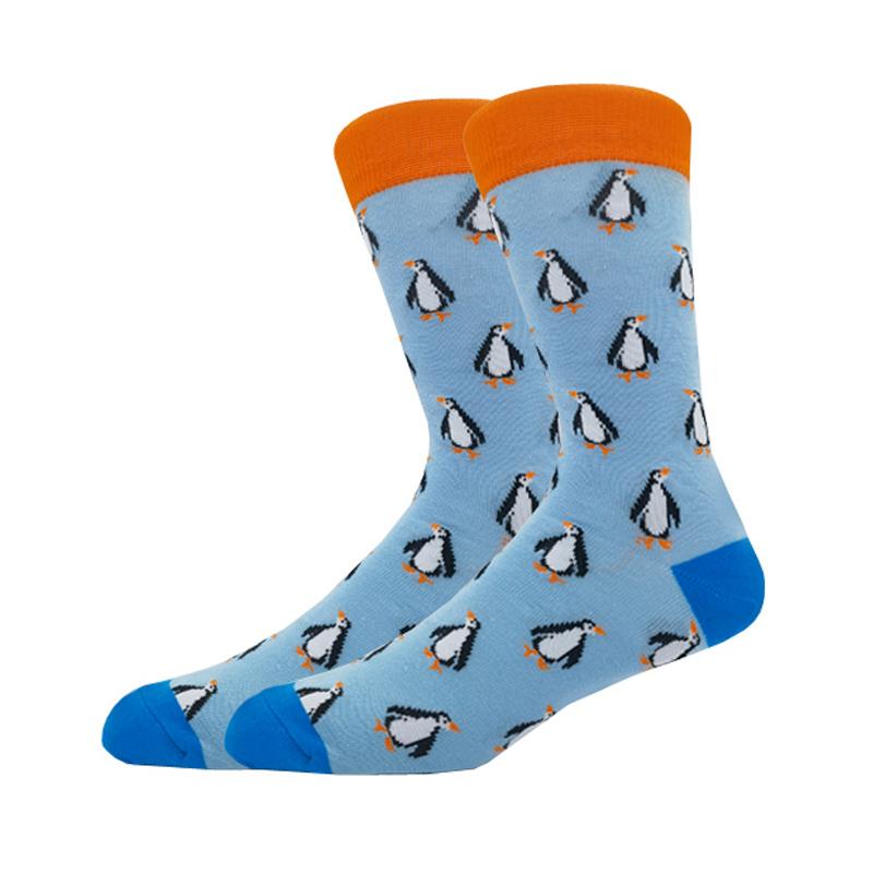 Modă Bărbați Toamnă Iarnă Șosete Skateboard Fericit Creativ Pinguin delfin rechin koala Șosete Noutate Echipaj Amuzant Șosete Bărbătești