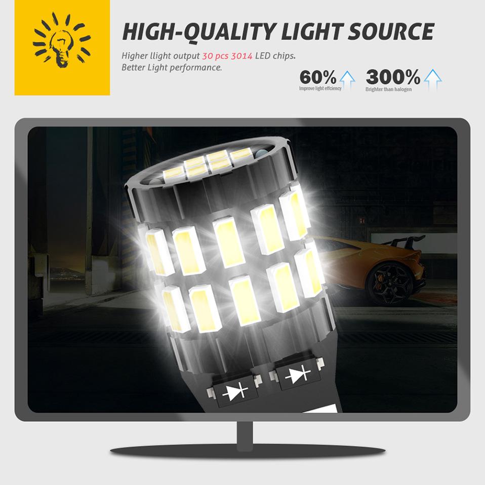 4x T10 W5W Led Canbus bulbs 168 194 6000K LED Parking Lights Lights Interior Light bulbs For car 6000K White Red Blue Amber 12V Dome Lights 6