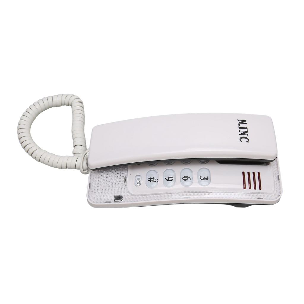 Wall Mounted Wired Telephone Rebroadcast Waterproof Dustproof Retro Wall Phone with Handset for Home Hotel Bank