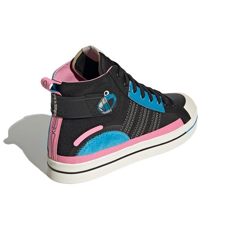 Adidas Sesame Street X JF X  Neo City Canvas Hi SSJF Fabric Leather Comfortable Casual Non-Slip Wear-Resistant Mid-Top Sneakers Unisex Sneakers GY2189