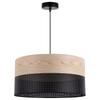 Single Hanging Lamp Classic Oak Veneer Lampshade 44Cm