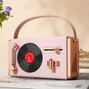 Mini Retro Bluetooth Speaker Card U Disk Gift Vinyl Record Player Desktop Portable Speaker