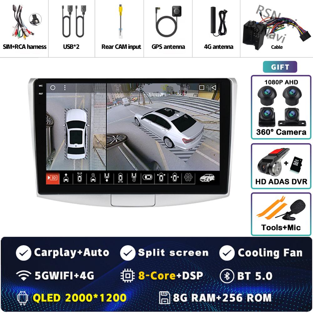 Android 14 Carplay Car Radio For Volkswagen VW Passat B6 B7 B8 CC 2007 - 2021 Multimedia Video Player Navigation GPS Stereo 2Din