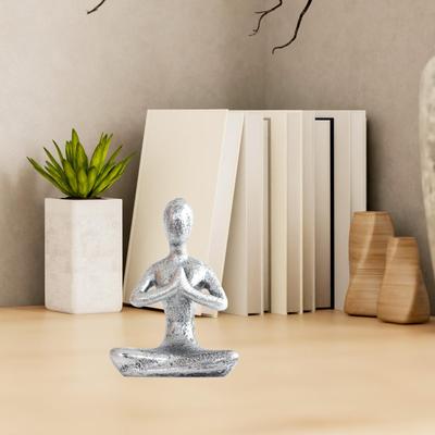Statue de Yoga de Méditation Abstraite Ornement d'Art en Résine de Luxe Figurine d'Intérieur pour la Décoration de la Maison, du Bureau, de la Chambre