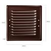 Ventilation Grille - KOTARBAU - 165x165 Mm - Metal - Mosquito Net - Brown