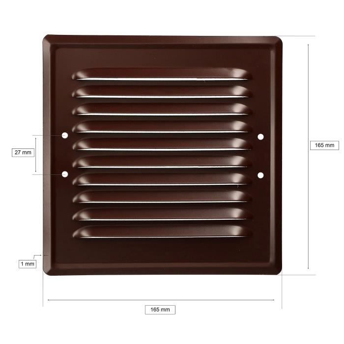 Ventilation Grille - KOTARBAU - 165x165 Mm - Metal - Mosquito Net - Brown
