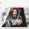 Bill Kaulitz Tokio Hotel Strickdecken Flanell Rock Metal Band Leichte Dünne Überwurfdecken für Bett Schlafzimmer Steppdecke