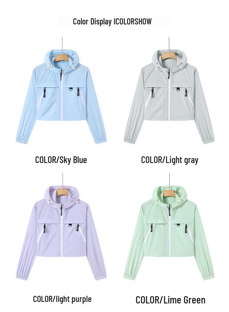 2025 Premium Summer Sun Protection Hooded Ice Silk Jacket for Men, Women & Couples - Breathable Outdoor Sportswear.