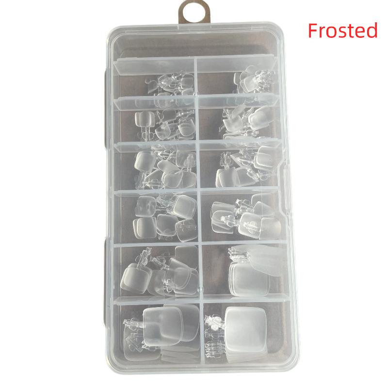 Gel Matte Toenail Tips 120PCS Square Press On Full Cover for Sleek and Stylish Footwear A4