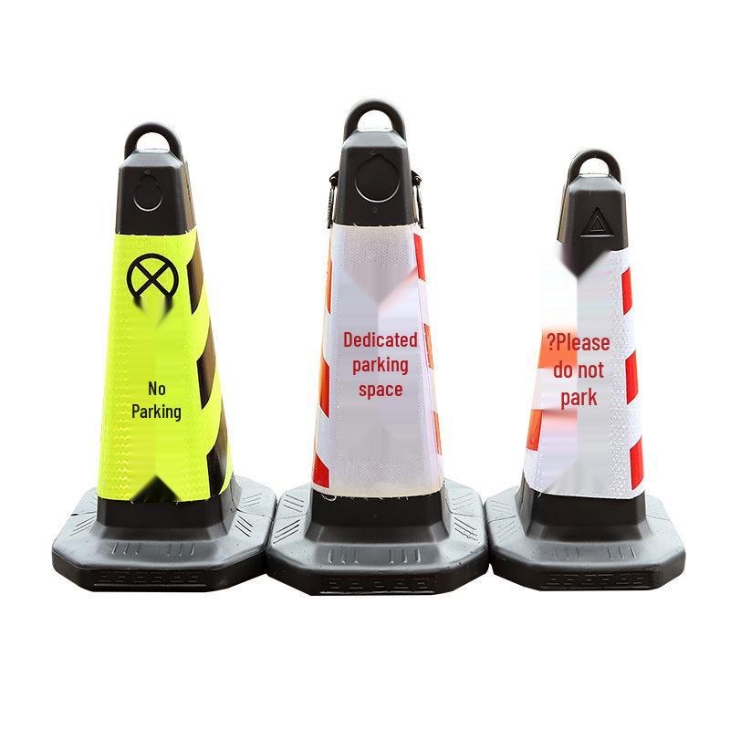 Reflective Plastic Traffic Cone - No Parking Warning Barrier Roadblock