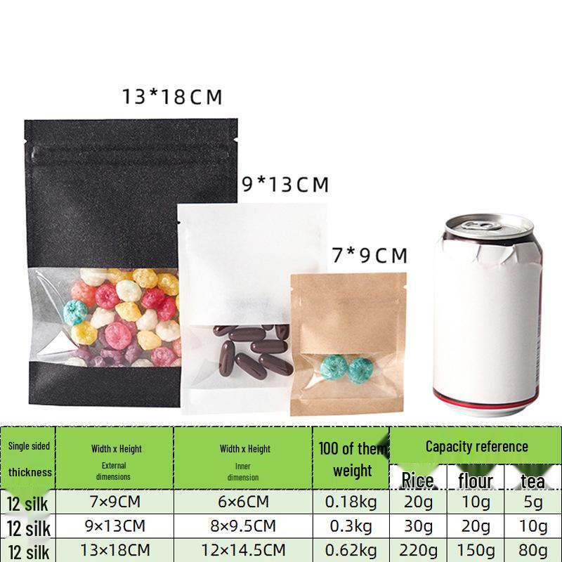 Earrings and Ear Accessories: Thick Transparent Self-Sealing Kraft Paper Bags for Packaging and Food Storage