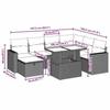VidaXL Garden Lounge Set with Cushions 8 Pcs Beige Braided Resin 3274838