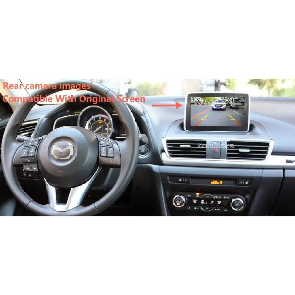 Yeshibation For Mazda 3 Mazda3 BM Hatchback 2014~2017 Car Rear View Reverse Camera Sets Compatible RCA & Original Screen