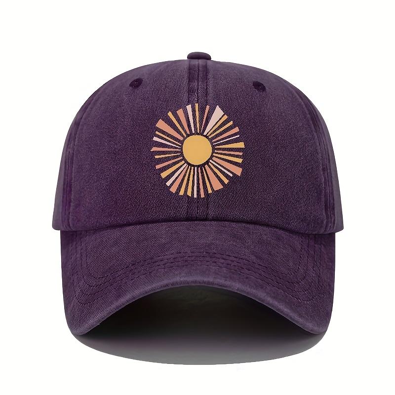 Sun Print Baseball Cap, Adjustable for Both Men and Women, Seasonal Casual Cap, Fashionable Headwear