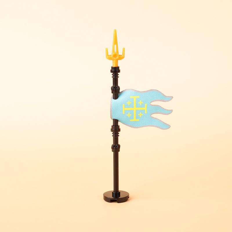 Medieval Military Flag Series War Castle Knight Soldier Warrior Accessories Building Blocks Ancient Holy Rome Bricks Toys Gifts