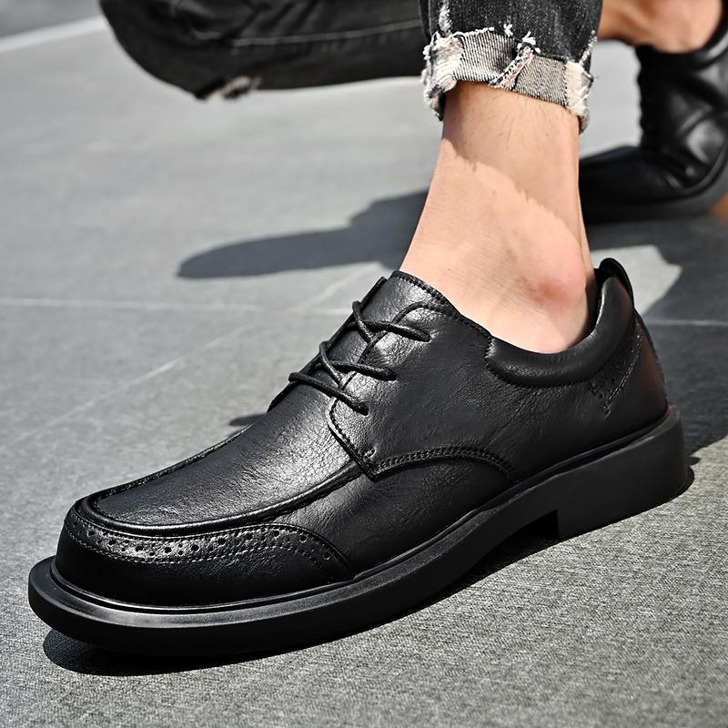 Design High Quality Genuine Leather Men Lazy Shoes Soft Fashion Brand Men Flat Business Formal Shoes