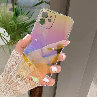 Funda de teléfono con láser arcoíris a la moda para Iphone 11 12 13 14 Pro Max Xs X Xr 7 8 Plus Mini Se 2020 funda trasera de lujo para Pc