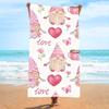 Pink Bowknot Printed Beach Towel Cute Coquette Aesthetic Polyester Bath Towel Quick Dry Sandproof Blanket for Girl Summer Travel
