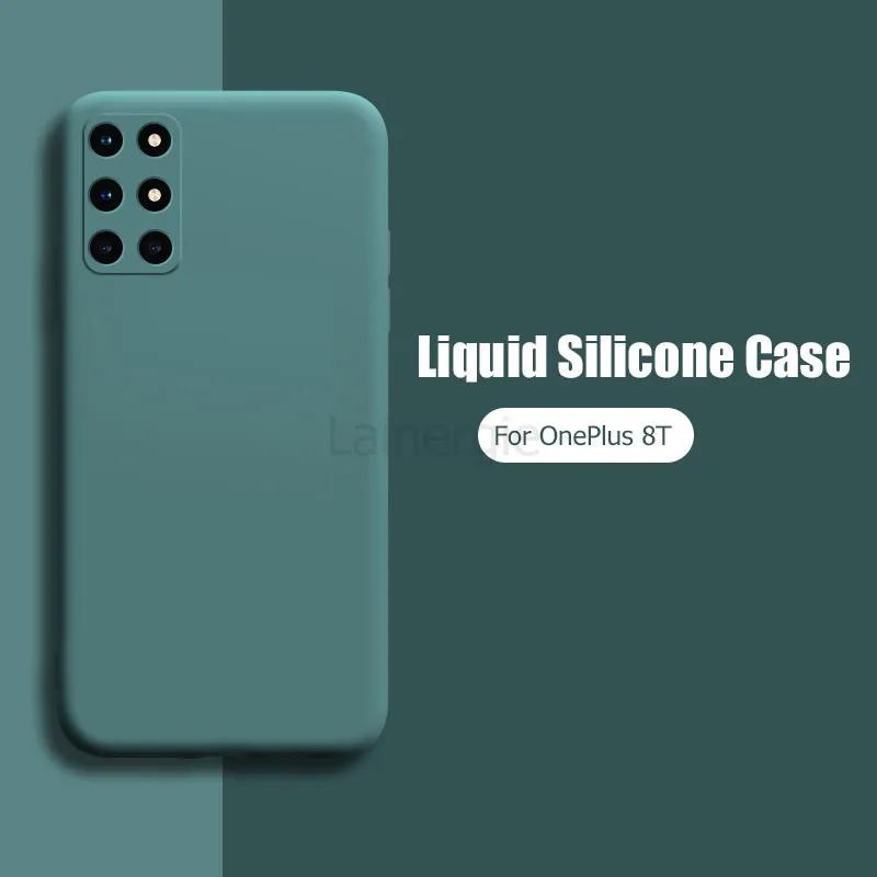 Custodia per OnePlus 8T Nuova in Silicone Liquido Opaco Morbida Protezione Fotocamera Copertura per Custodie Telefono OnePlus 8T One Plus 8T