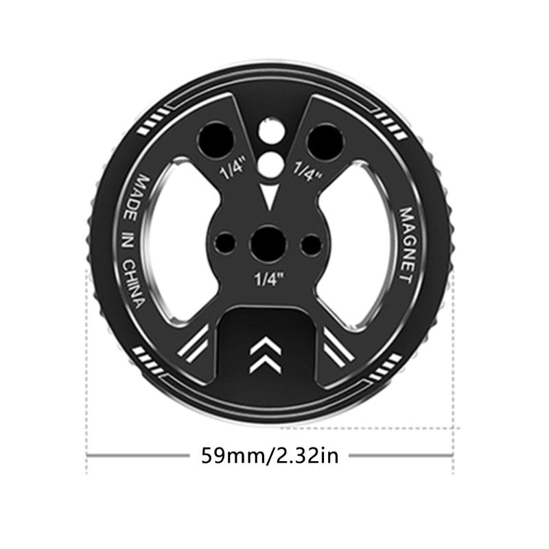 Magnetic Phone Mount Holder Bracket With 1/4 Screw For Tripod Camera Mount Live Streaming Video Recording Aluminum Alloy