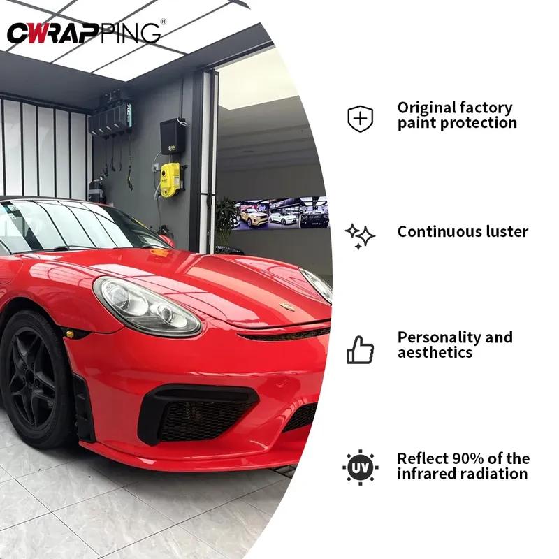 Car PET Vinyl Wrap Film Self Adhesive Vinyl Decal Bubble Free Console Computer Laptop Skin Cover Air Release Foil Car Styling