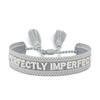Bracciale con Nappa Intrecciata Ricamo 3D Europeo & Americano - Moda Fatto a Mano con Design a Lettera