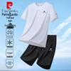 Men's Ice Silk T-Shirt & Shorts Set