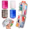 1 Set Hap Düzenleyici 147 Etiket Su Geçirmez Toz Geçirmez Çok Bölmeli Taşınabilir Tablet Saklama Kutusu Seyahat Günlük İlaç Kutusu 7 Günlük Hap